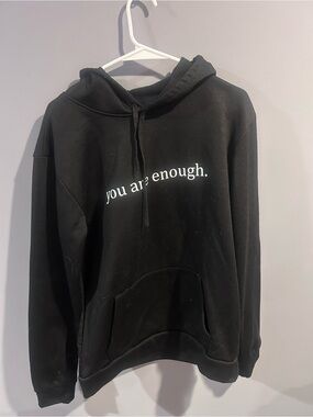 Black Women’s Hoodie Sweater - "You Are Enough."